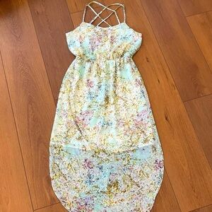 BCBGeneration  Blue Watercolor Floral Maxi Dress